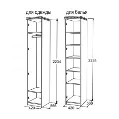 Шкаф 1-но дверный для одежды Ольга-13 в Троицке - troick.mebel24.online | фото 2