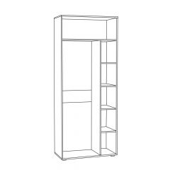 Шкаф для одежды 1751 Бьянка в Троицке - troick.mebel24.online | фото 2
