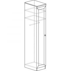 Шкаф для одежды №614 Инна Денвер темный в Троицке - troick.mebel24.online | фото 3