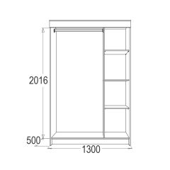 МИРАЖ 11 (1300) Шкаф для платья и белья в Троицке - troick.mebel24.online | фото 2