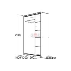 МИРАЖ 13.1 (620) Шкаф для платья и белья в Троицке - troick.mebel24.online | фото 5