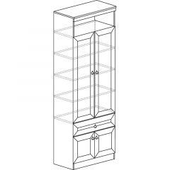 Шкаф для посуды №612 "Инна" Денвер светлый в Троицке - troick.mebel24.online | фото 4