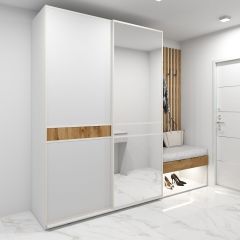 Шкаф-купе 1400 серии SOFT D6+D4+B2+PL2 (2 ящика+1штанга+1 полка) профиль «Капучино» в Троицке - troick.mebel24.online | фото 4