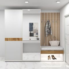 Шкаф-купе 1400 серии SOFT D6+D4+B2+PL2 (2 ящика+1штанга+1 полка) профиль «Капучино» в Троицке - troick.mebel24.online | фото 5