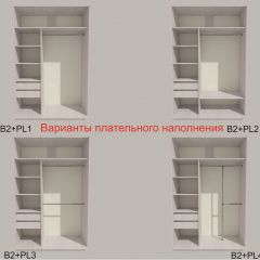 Шкаф-купе 1500 серии SILVER S3+S4+B2+PL4 (2 ящика+F обр.штанга) профиль «Серебро» в Троицке - troick.mebel24.online | фото 6