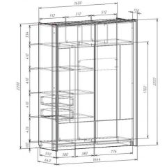 Шкаф-купе 1600 с плитой 22 мм ЛИБЕРТИ в Троицке - troick.mebel24.online | фото 4