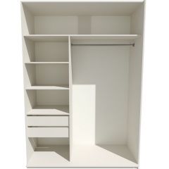 Шкаф-купе 1600 серии SOFT D1+D3+B2+PL1 (2 ящика+1штанга) профиль «Графит» в Троицке - troick.mebel24.online | фото 3