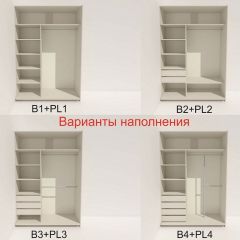 Шкаф-купе 1600 серии SOFT D1+D3+B2+PL1 (2 ящика+1штанга) профиль «Графит» в Троицке - troick.mebel24.online | фото 5