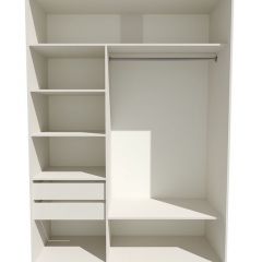 Шкаф-купе 1600 серии SOFT D6+D4+B2+PL2 (2 ящика+1штанга+1 полка) профиль «Капучино» в Троицке - troick.mebel24.online | фото 3