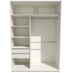 Шкаф-купе 1800 серии SOFT D6+D6+B2+PL3 (2 ящика+2штанги) профиль «Капучино» в Троицке - troick.mebel24.online | фото 2