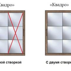 Шкаф-купе №19 Серия 3 Квадро (2000) Ясень Анкор светлый в Троицке - troick.mebel24.online | фото 3