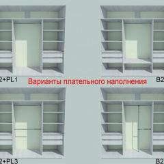 Шкаф-купе 1950 серии SILVER S4+S1+S4 B22+PL4 (по 2 ящика лев/прав+F обр.штанга) профиль «Серебро» в Троицке - troick.mebel24.online | фото 6