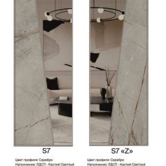 Шкаф-купе 2250 серии SILVER S5+S1+S5 B22+PL2 (по 2 ящика лев/прав+1 штанга+1 полка) профиль «Серебро» в Троицке - troick.mebel24.online | фото 15