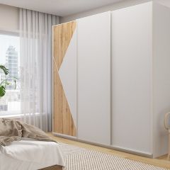 Шкаф-купе 2400 серии SOFT D7+D3+D3+B22+PL4 (по 2 ящика лев/прав+2штанги) профиль «Капучино» в Троицке - troick.mebel24.online | фото 5