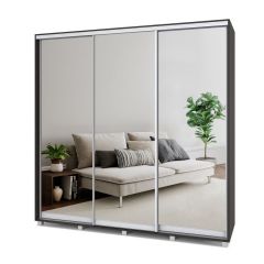 МАРТИН Шкаф-купе с зеркалами Венге (2200*450) М423 в Троицке - troick.mebel24.online | фото