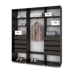 МАРТИН Шкаф-купе с зеркалами Венге (2200*450) М423 в Троицке - troick.mebel24.online | фото 4