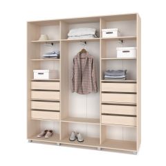 МАРТИН Шкаф-купе с зеркалом Млечный дуб (2200*450) М422 в Троицке - troick.mebel24.online | фото 4