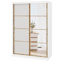 Шкаф-купе ПШ-2.9 1800 Фасад Флагман (Белый жемчуг/Дуб Вотан) в Троицке - troick.mebel24.online | фото