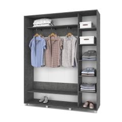 РОЛАНД Шкаф-купе Камень темный (450*1800) Р481 в Троицке - troick.mebel24.online | фото 2