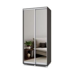 РОЛАНД Шкаф-купе с зеркалами Венге (600*1000) Р603 в Троицке - troick.mebel24.online | фото