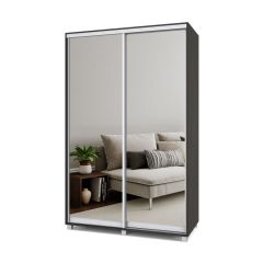 РОЛАНД Шкаф-купе с зеркалами Венге (600*1400) Р643 в Троицке - troick.mebel24.online | фото