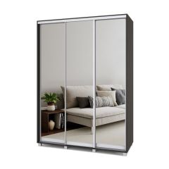 РОЛАНД Шкаф-купе с зеркалами Венге (600*1600) Р663 в Троицке - troick.mebel24.online | фото
