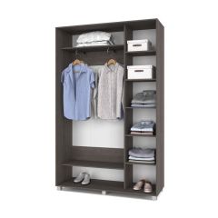 РОЛАНД Шкаф-купе с зеркалом Анкор темный (450*1400) Р442 в Троицке - troick.mebel24.online | фото 3