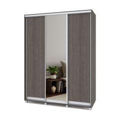 РОЛАНД Шкаф-купе с зеркалом Анкор темный (450*1700) Р472 в Троицке - troick.mebel24.online | фото 2
