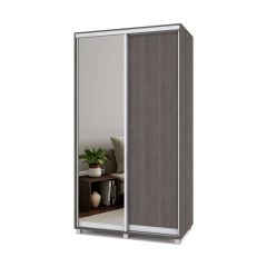 РОЛАНД Шкаф-купе с зеркалом Анкор темный (600*1200) Р622 в Троицке - troick.mebel24.online | фото