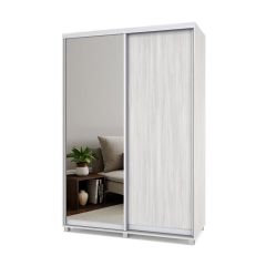 РОЛАНД Шкаф-купе с зеркалом Шимо светлый (450*1500) Р452 в Троицке - troick.mebel24.online | фото 2