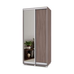 РОЛАНД Шкаф-купе с зеркалом Шимо темный (450*1000) Р402 в Троицке - troick.mebel24.online | фото 2
