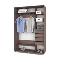 РОЛАНД Шкаф-купе с зеркалом Шимо темный (450*1000) Р402 в Троицке - troick.mebel24.online | фото 5
