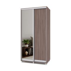 РОЛАНД Шкаф-купе с зеркалом Шимо темный (450*1100) Р412 в Троицке - troick.mebel24.online | фото 2