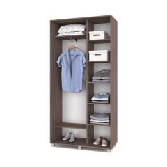 РОЛАНД Шкаф-купе с зеркалом Шимо темный (450*1100) Р412 в Троицке - troick.mebel24.online | фото 3