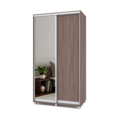 РОЛАНД Шкаф-купе с зеркалом Шимо темный (450*1200) Р422 в Троицке - troick.mebel24.online | фото 2