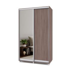 РОЛАНД Шкаф-купе с зеркалом Шимо темный (450*1300) Р432 в Троицке - troick.mebel24.online | фото 2