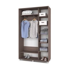РОЛАНД Шкаф-купе с зеркалом Шимо темный (450*1300) Р432 в Троицке - troick.mebel24.online | фото 3