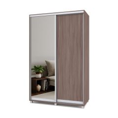 РОЛАНД Шкаф-купе с зеркалом Шимо темный (450*1400) Р442 в Троицке - troick.mebel24.online | фото 2