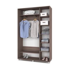РОЛАНД Шкаф-купе с зеркалом Шимо темный (450*1400) Р442 в Троицке - troick.mebel24.online | фото 3