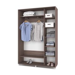 РОЛАНД Шкаф-купе с зеркалом Шимо темный (450*1500) Р452 в Троицке - troick.mebel24.online | фото 3