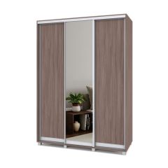 РОЛАНД Шкаф-купе с зеркалом Шимо темный (450*1600) Р462 в Троицке - troick.mebel24.online | фото 2