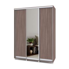 РОЛАНД Шкаф-купе с зеркалом Шимо темный (450*1700) Р472 в Троицке - troick.mebel24.online | фото