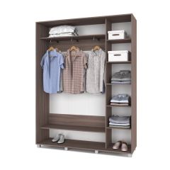 РОЛАНД Шкаф-купе с зеркалом Шимо темный (450*1700) Р472 в Троицке - troick.mebel24.online | фото 2