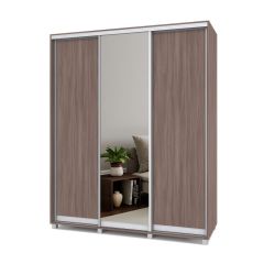 РОЛАНД Шкаф-купе с зеркалом Шимо темный (600*1800) Р682 в Троицке - troick.mebel24.online | фото