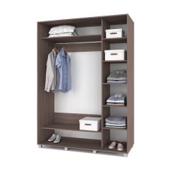 РОЛАНД Шкаф-купе с зеркалом Шимо темный (600*1800) Р682 в Троицке - troick.mebel24.online | фото 2