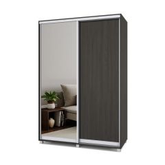 РОЛАНД Шкаф-купе с зеркалом Венге (450*1500) Р452 в Троицке - troick.mebel24.online | фото 2