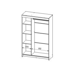 Шкаф-купе ШКП 2 (Венге/Ясень Анкор светлый) в Троицке - troick.mebel24.online | фото 3