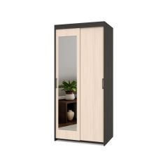 ТОМАС Шкаф-купе с зеркалом Венге/Млечный дуб Т22 в Троицке - troick.mebel24.online | фото