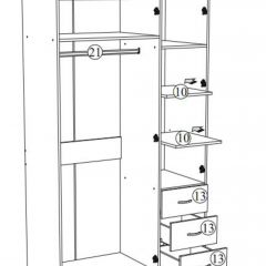 Шкаф Лофт 3-х створчатый в Троицке - troick.mebel24.online | фото 6