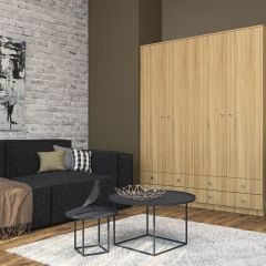 Шкаф Нина (М6) Дуб Сонома в Троицке - troick.mebel24.online | фото